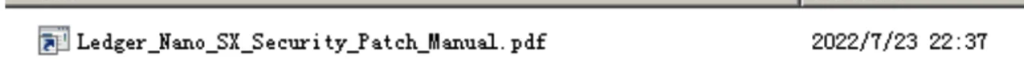 Sample named "Ledger_Nano_S&X_Security_Patch_Manual.zip" sample named "Ledger_Nano_S&X_Security_Patch_Manual.zip"